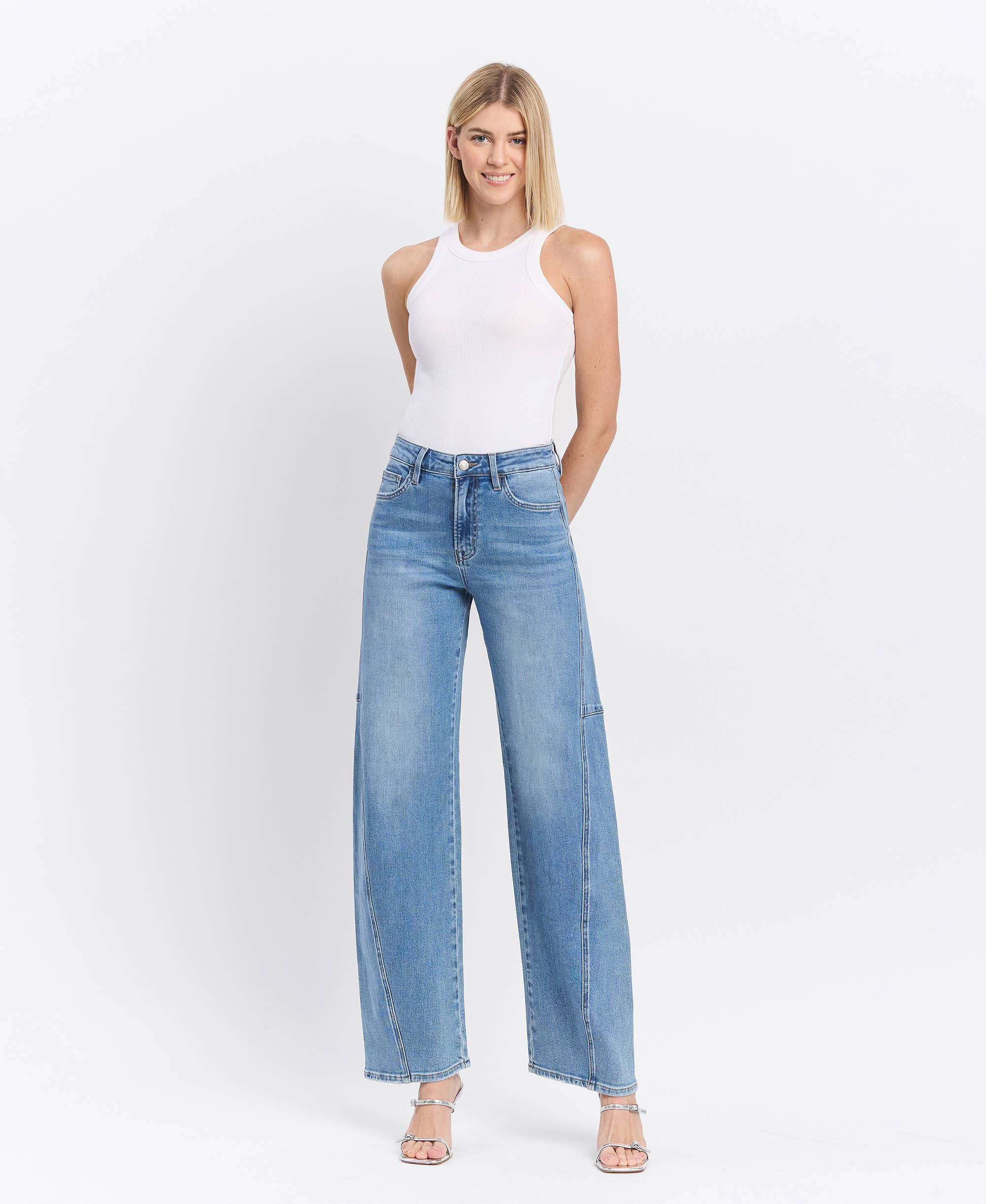 Super High Rise Wide Barrel Jeans