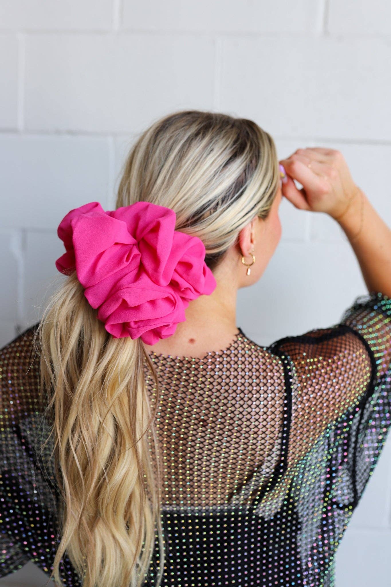 Jumbo Magenta Scrunchie
