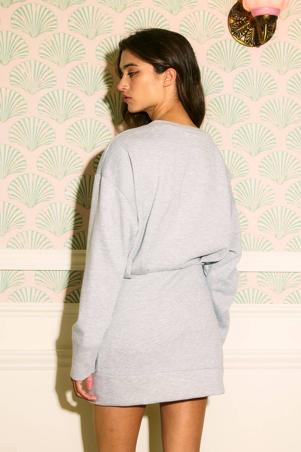 Asymmetric Hem Mini Dress