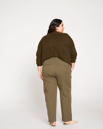 Karlee Stretch Cotton Twill Cargo Pants - Ivy