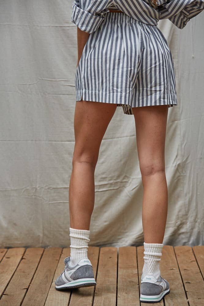 Cotton Striped Shorts