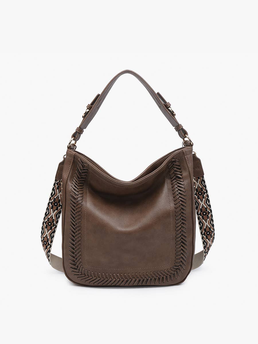 Aris Small Whipstitch Hobo with Guitar Strap