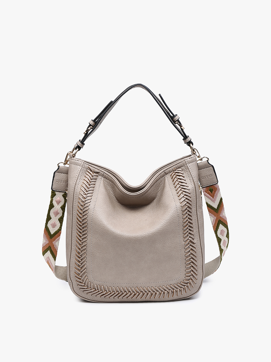 Aris Small Whipstitch Hobo with Guitar Strap