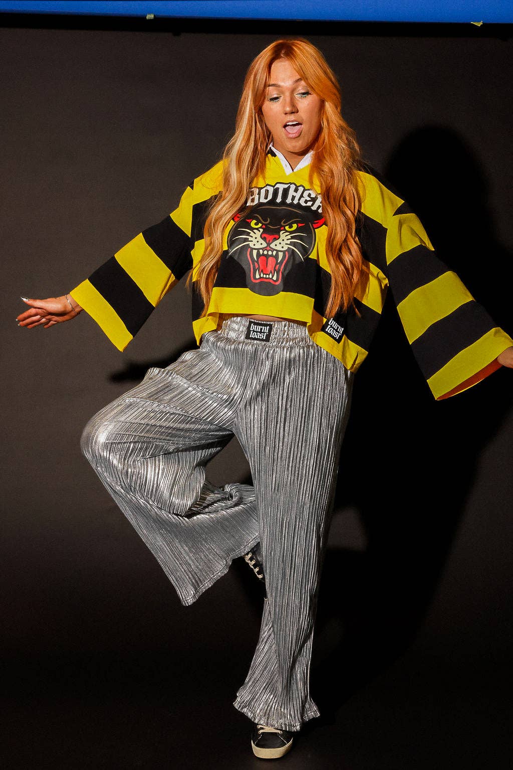 Heavy Metal Silver Metallic Pants