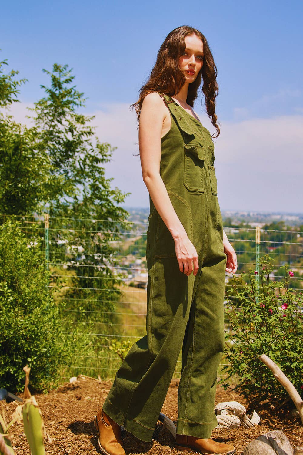 One-Shoulder Utility Overalls
