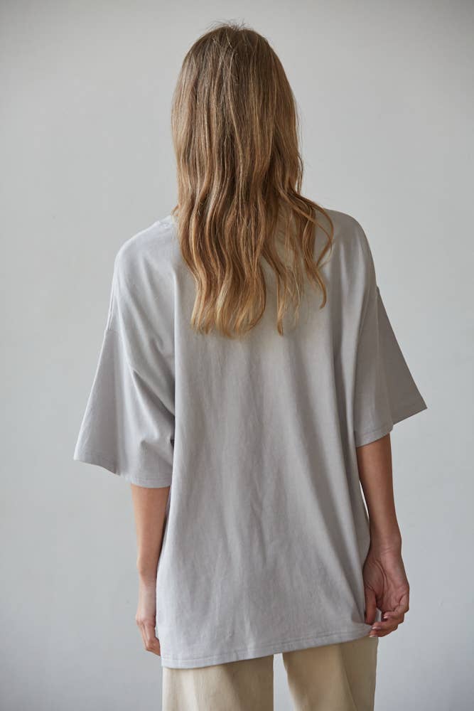 Cotton Drop Shoulder Oversized Shirt