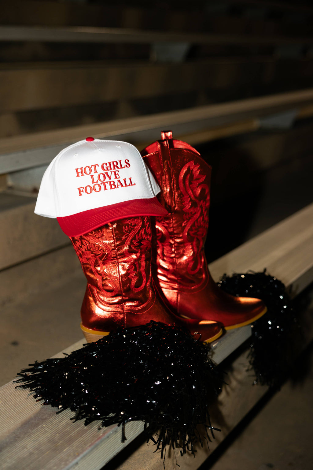 Hot Girls Love Football Embroidered Hat