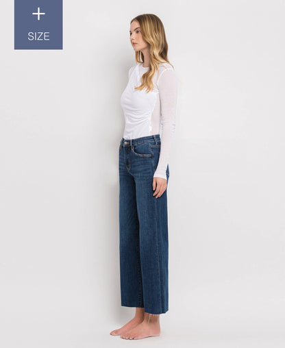 Mid Rise Wide Leg Jean