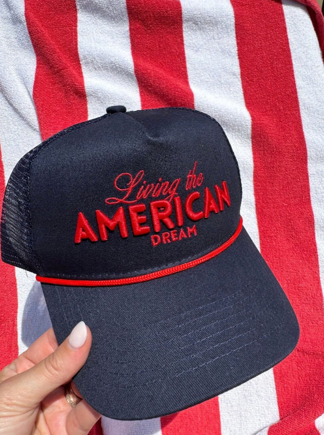 Living the American Dream | Red Vintage Trucker Hat