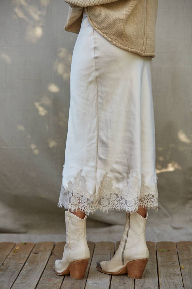 Satin Midi Skirt