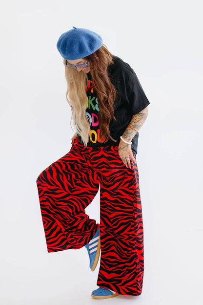 Red Zebra Luxe Trousers