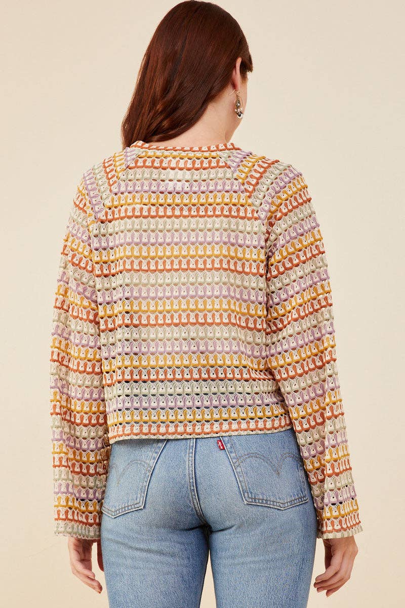 Multicolor Loose Knit Relaxed Top