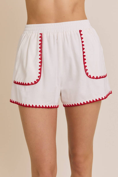 Scallop Stitched Shorts