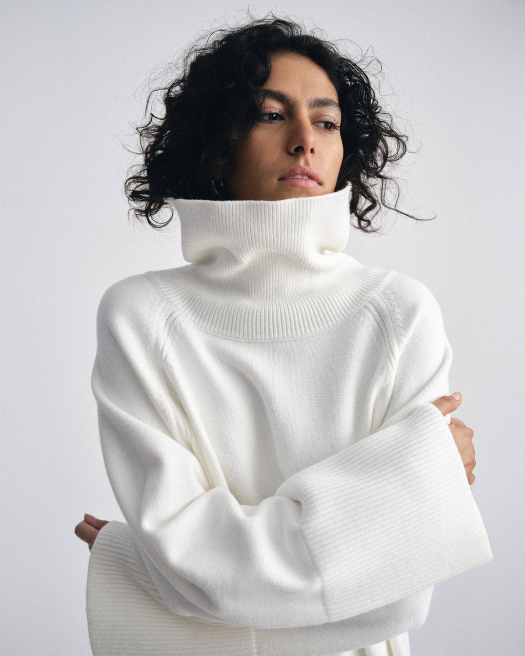 Better-Than-Wool Oversize Turtleneck Sweater - Cream