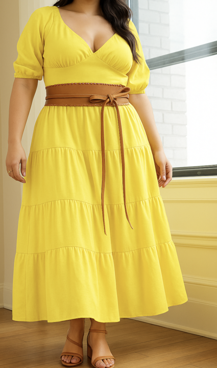 Chloe Wrap Belt - Cognac