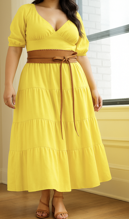 Chloe Wrap Belt - Cognac