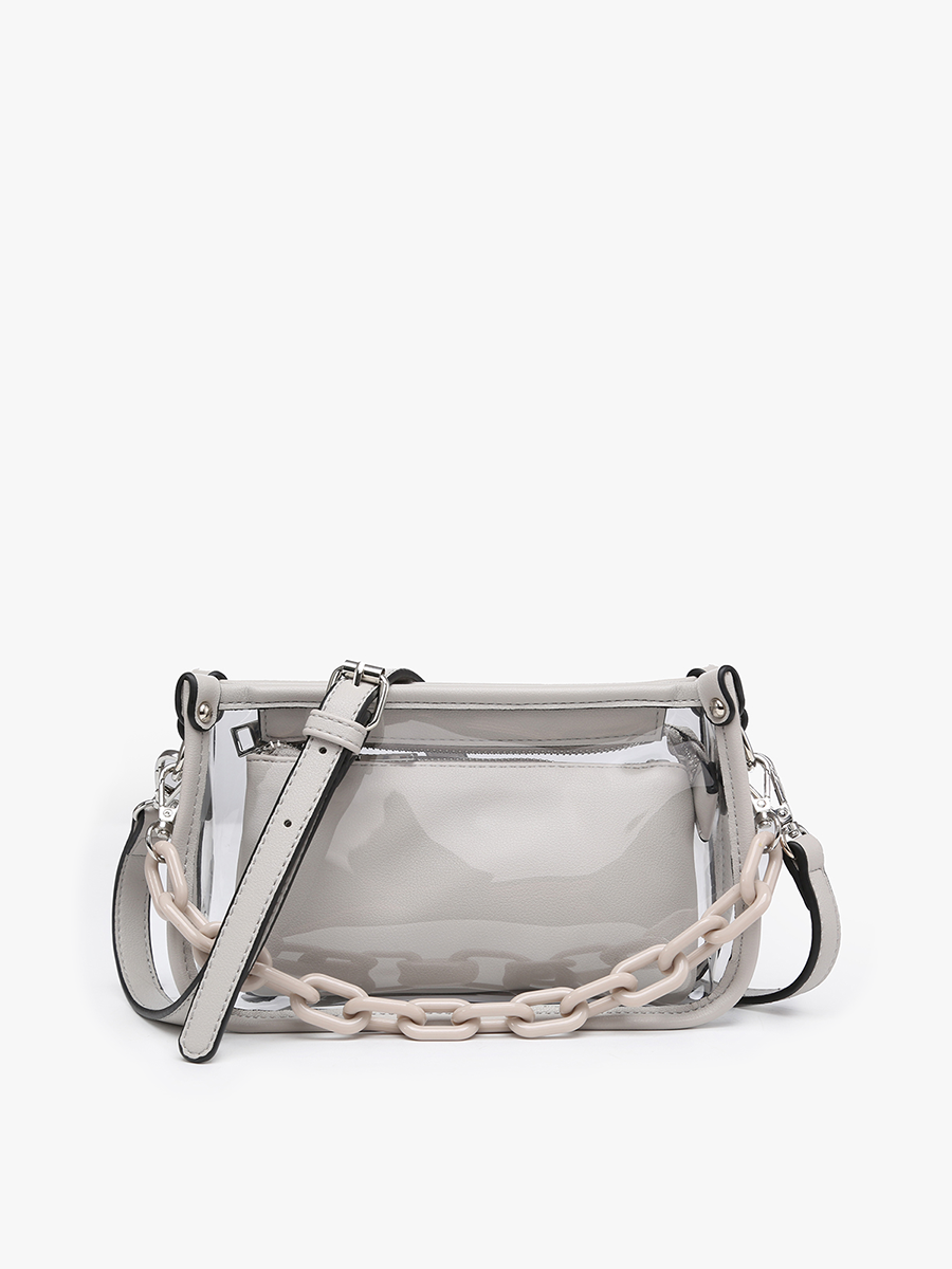 Jessica Clear Crossbody with Chain