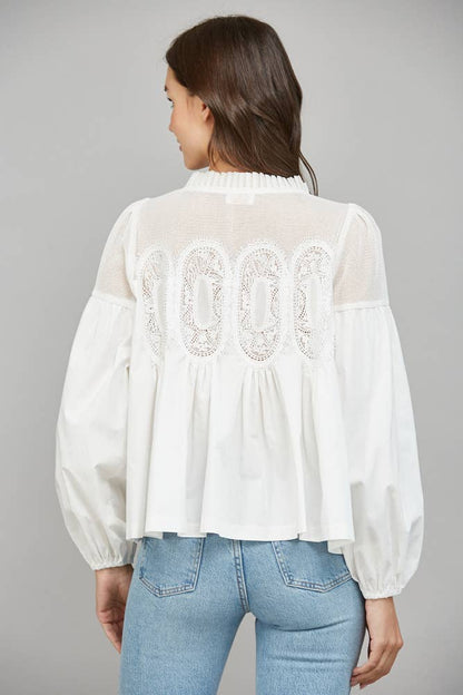 Lace Mauve Blouse