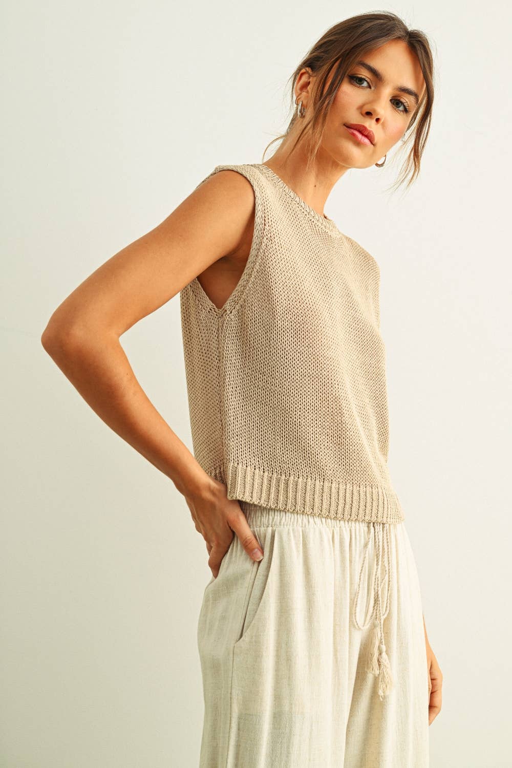 Sleeveless Knit Top