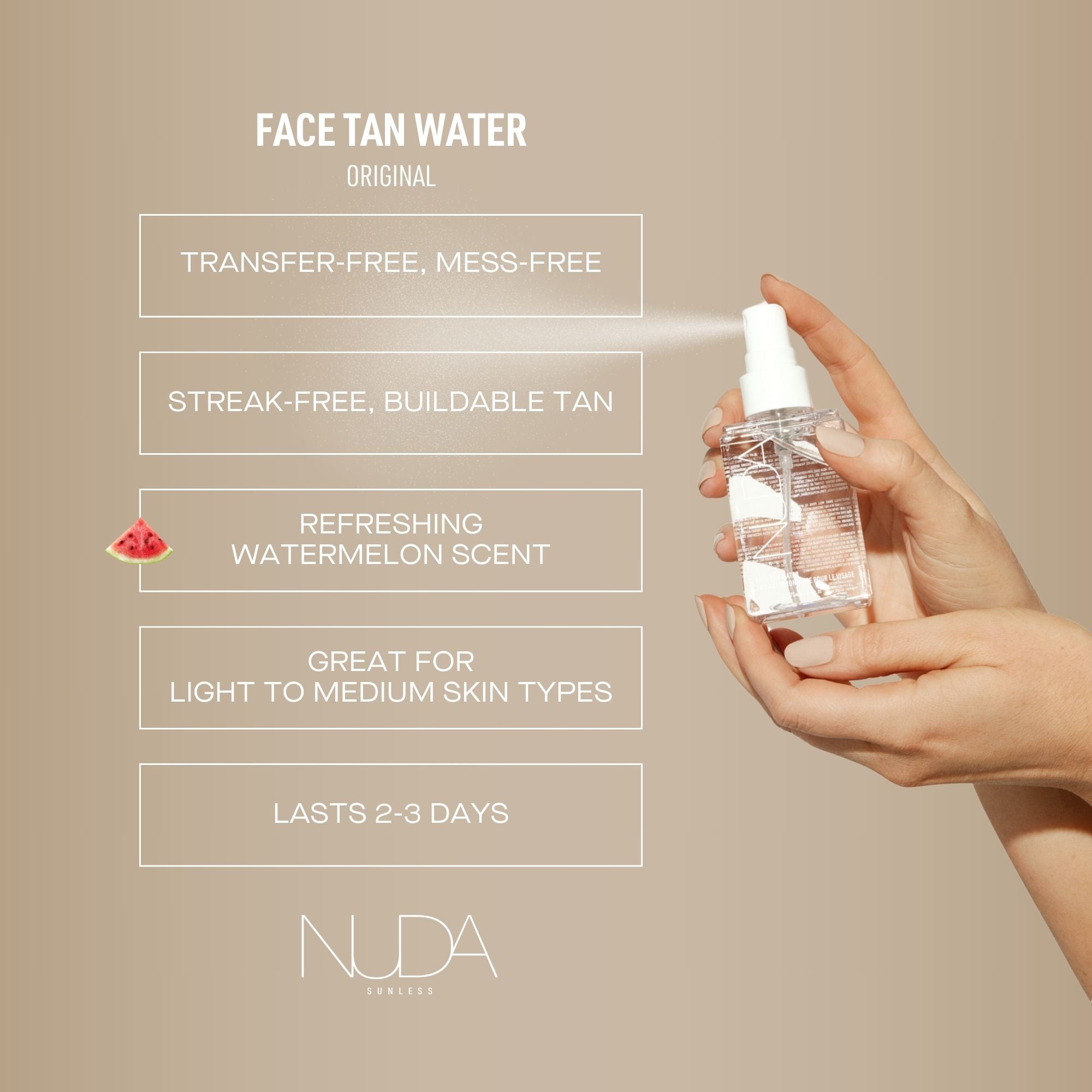NUDA Cloudmist Face Tan Water