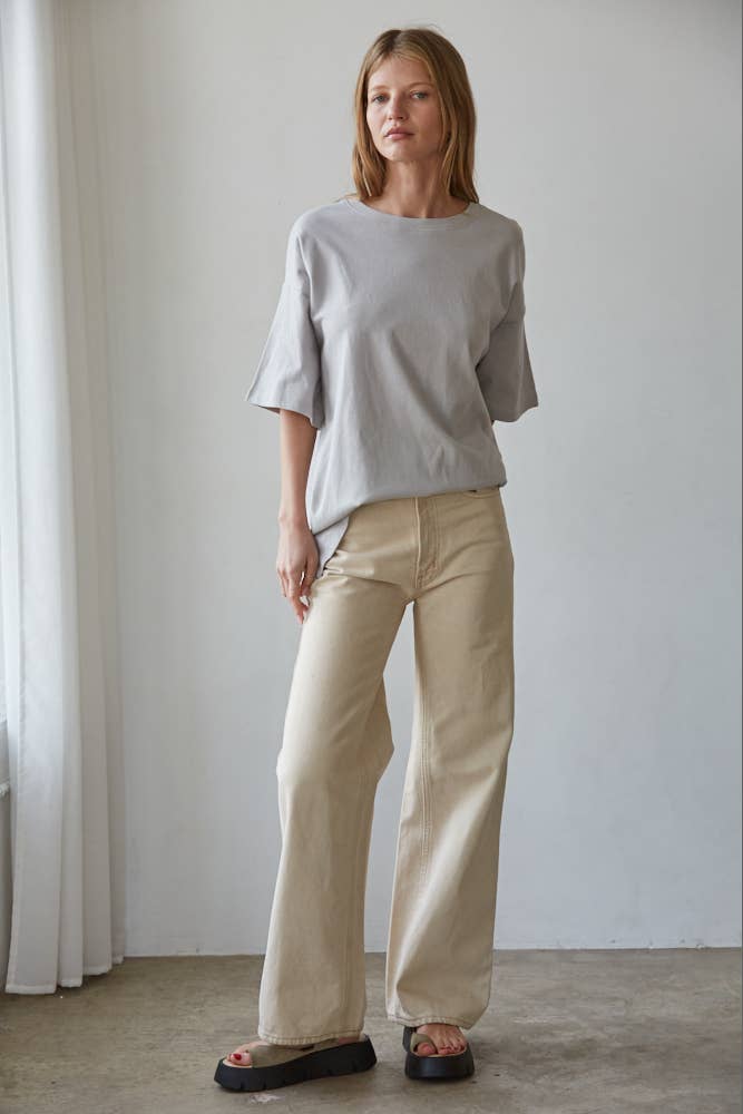 Cotton Drop Shoulder Oversized Shirt