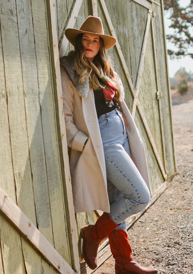 Cowboy Christmas Bronc Holiday Silk 35x35 Wild Rag