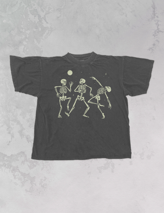Dancing Skeleton Under A Moon EXTRA-OVERSIZED TShirt