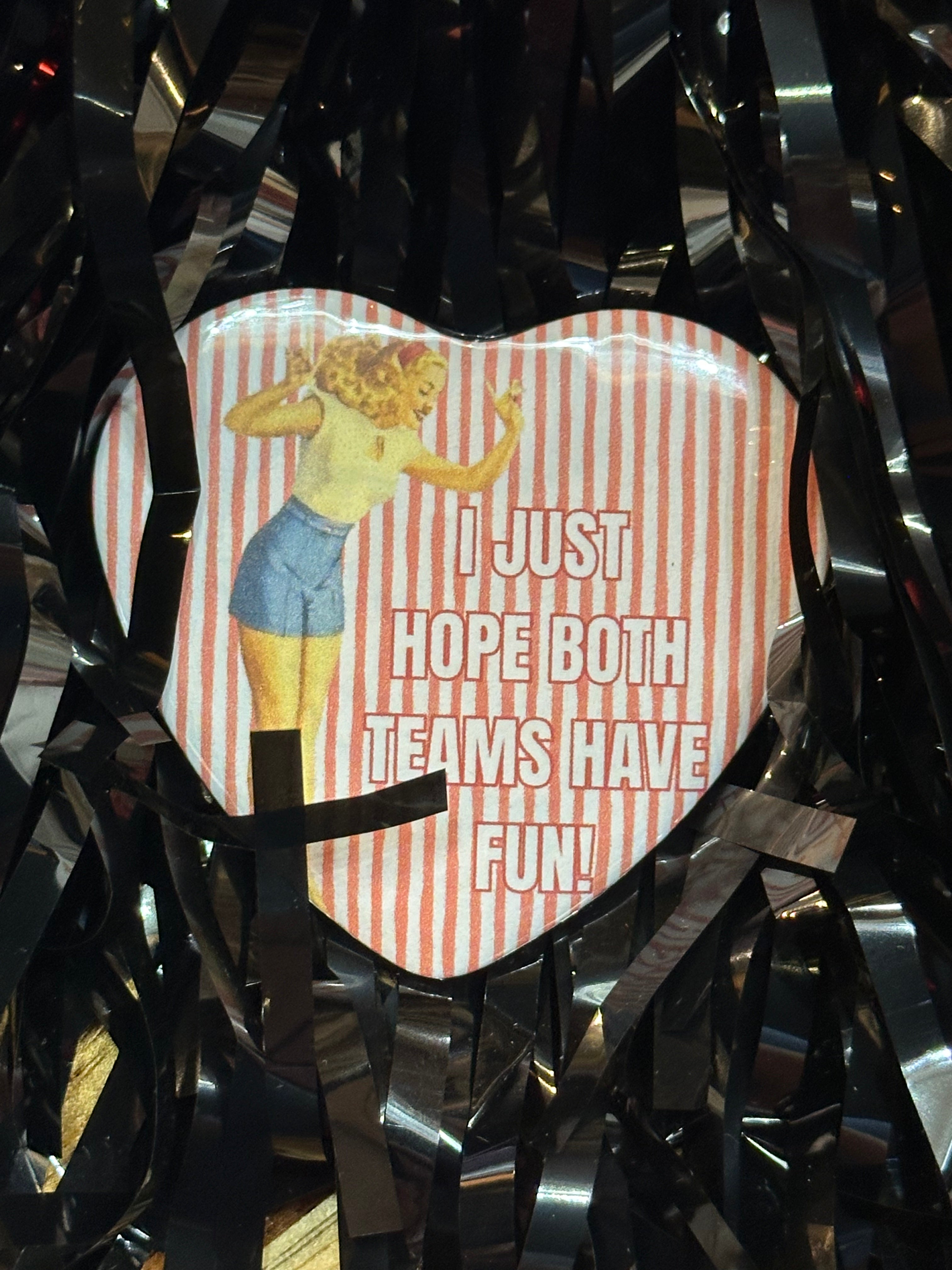 Game Day Buttons - Medium Heart (2.25")