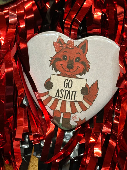 Game Day Buttons - Medium Heart (2.25")