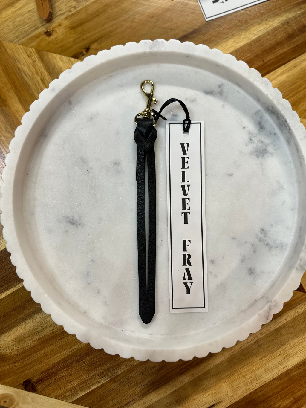 Leather Wristlet Keychain Loop