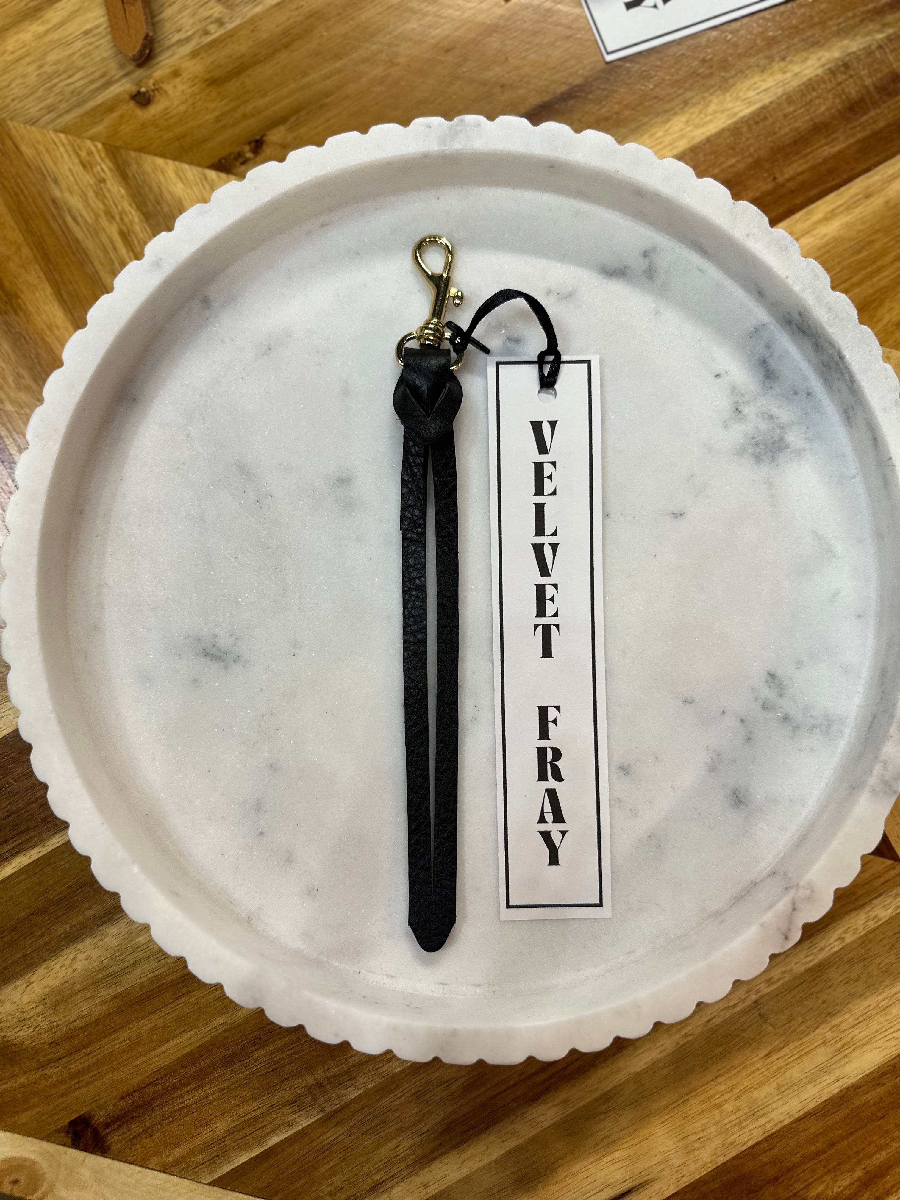 Leather Wristlet Keychain Loop