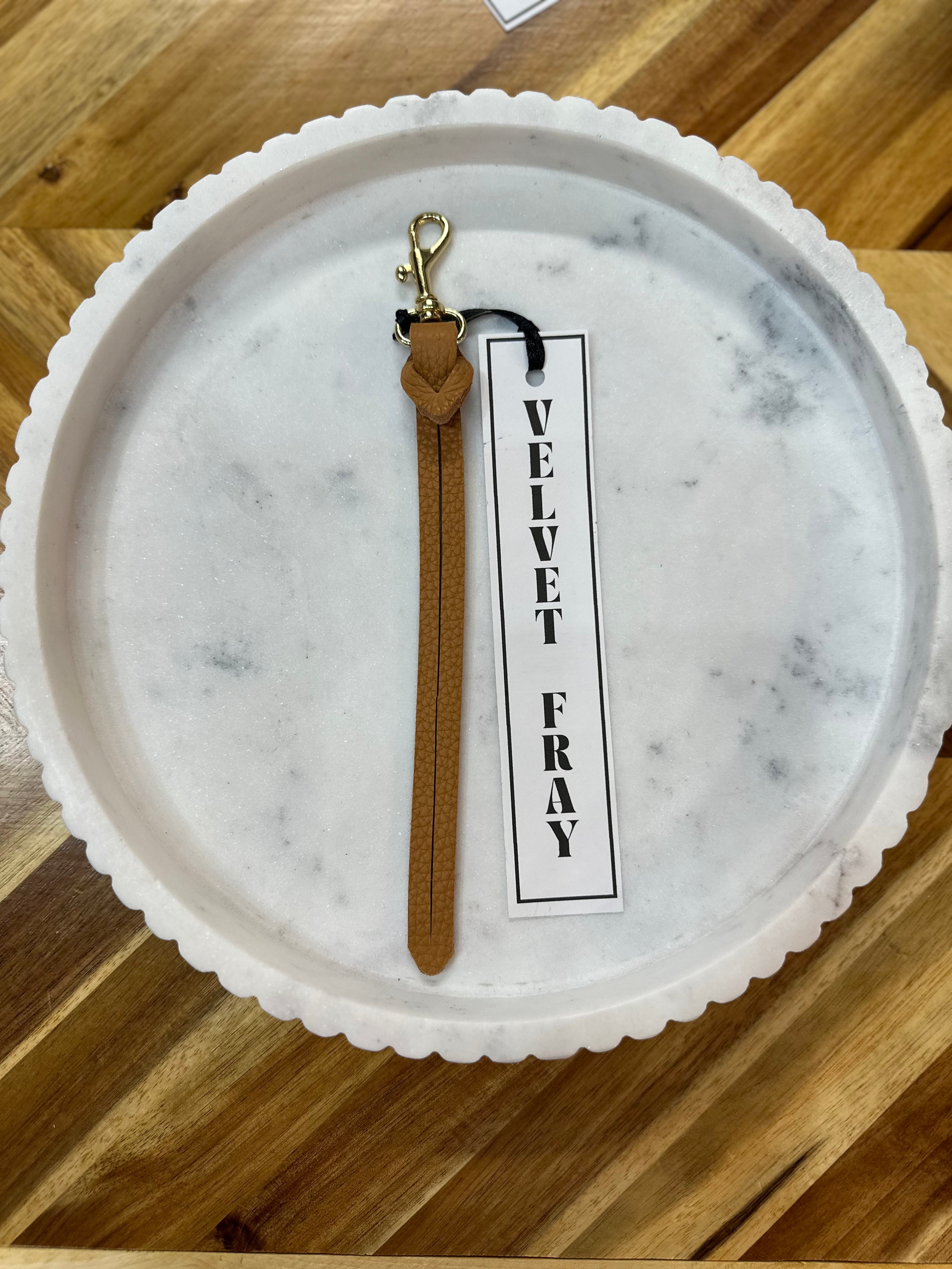 Leather Wristlet Keychain Loop