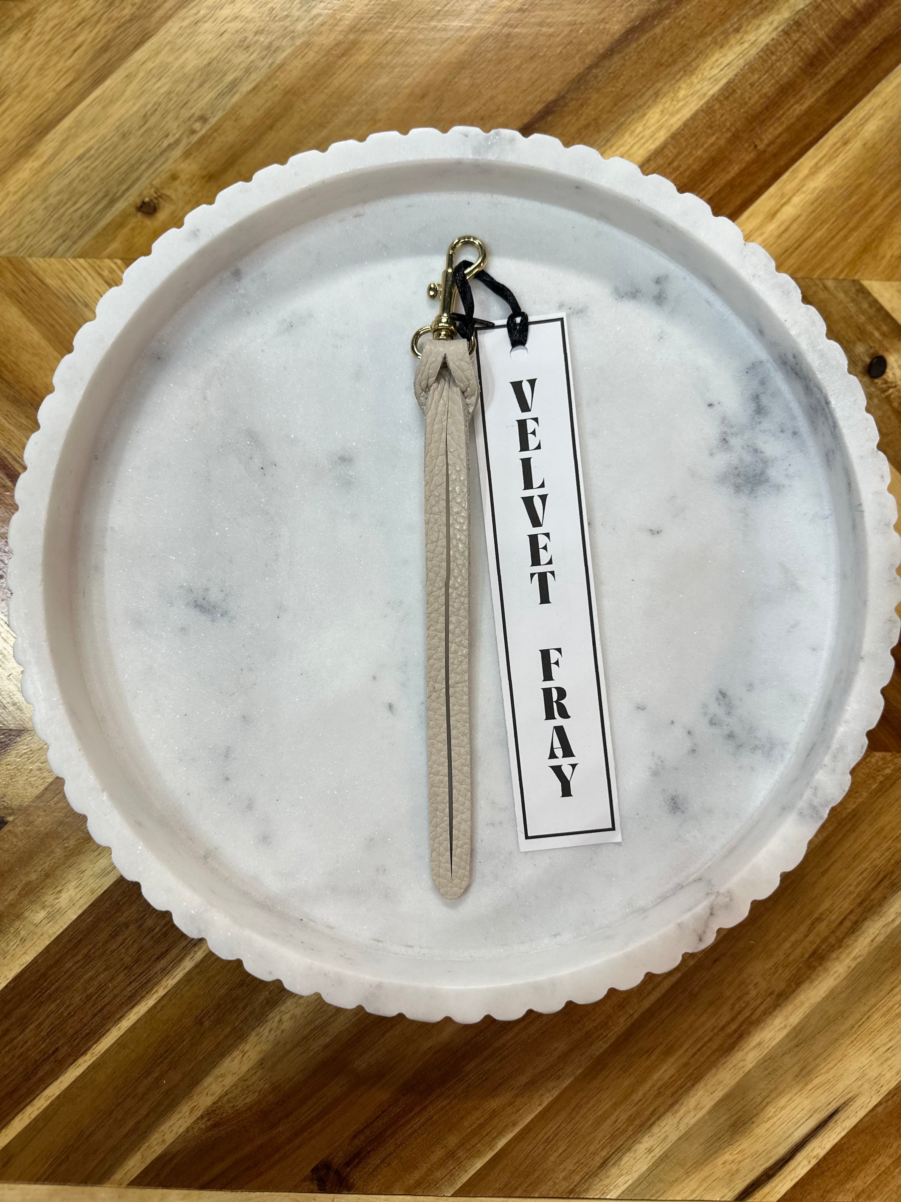 Leather Wristlet Keychain Loop