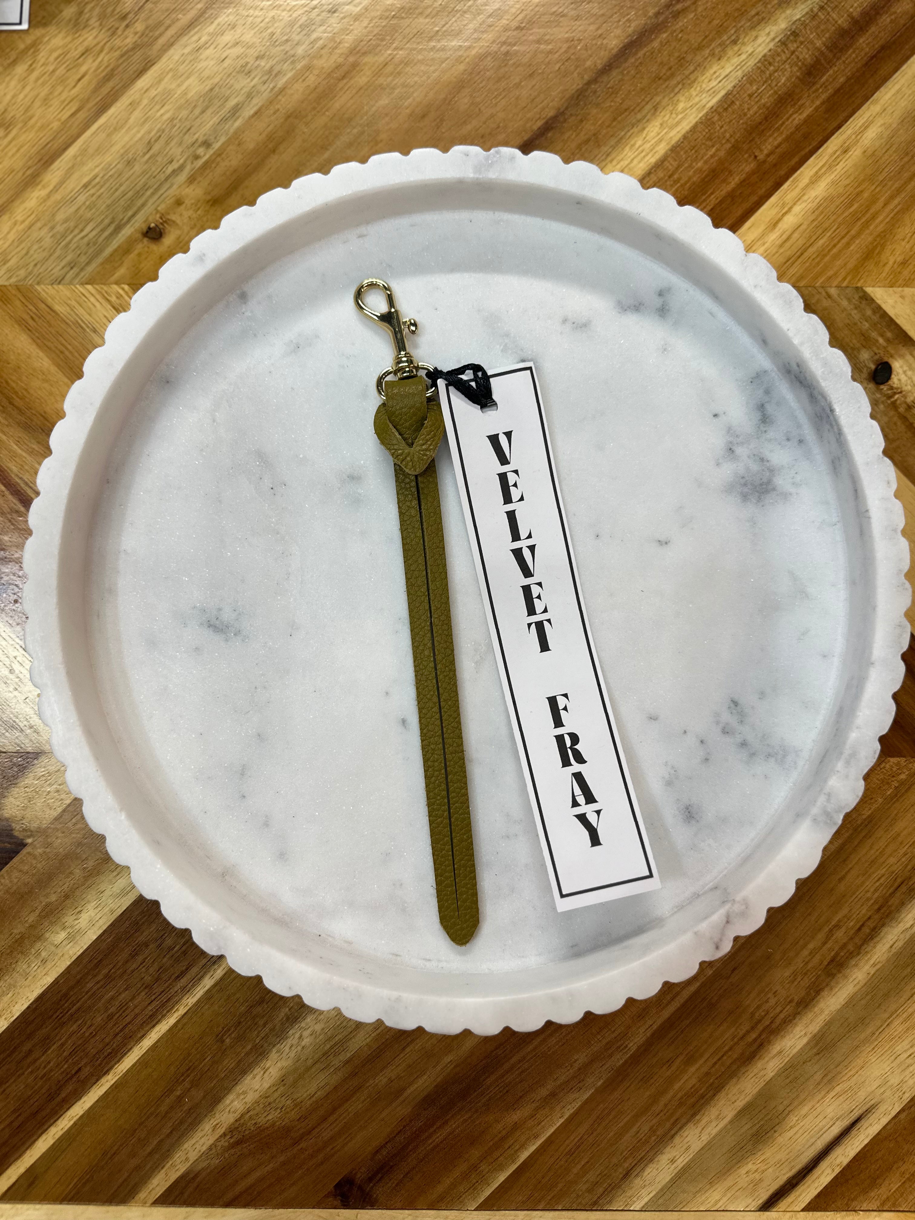 Leather Wristlet Keychain Loop