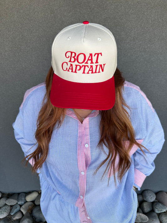 Boat Captain Two-Toned Retro Hat