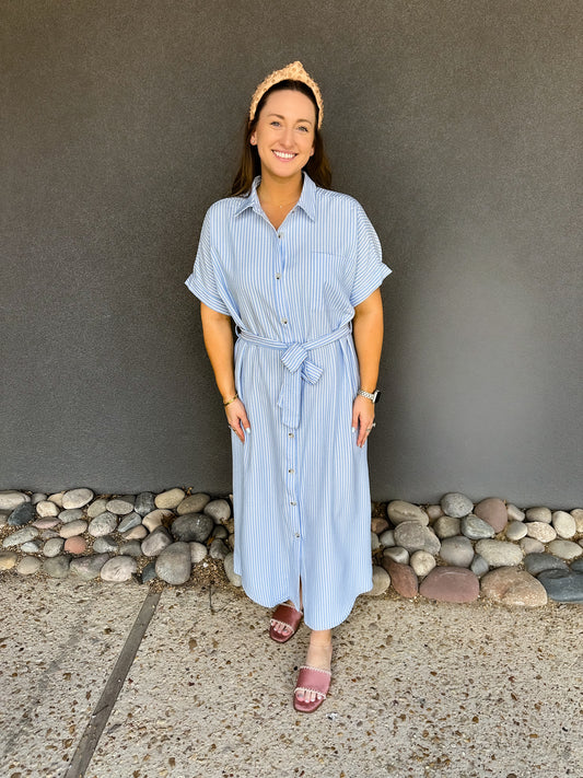 The Seabreeze Striped Shirt Dress