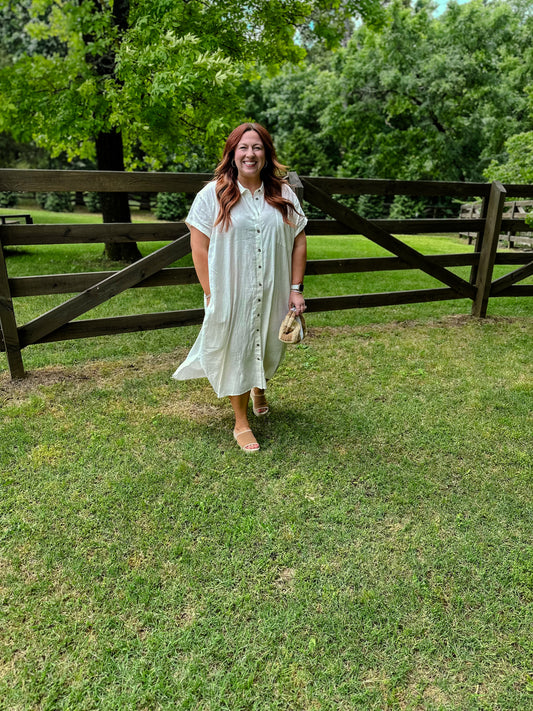 Dune Linen Shirtdress