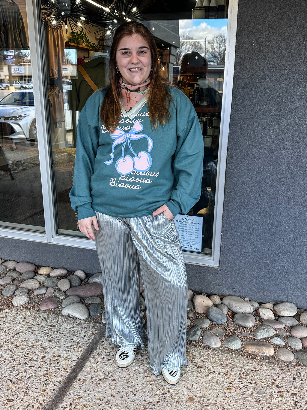 Heavy Metal Silver Metallic Pants