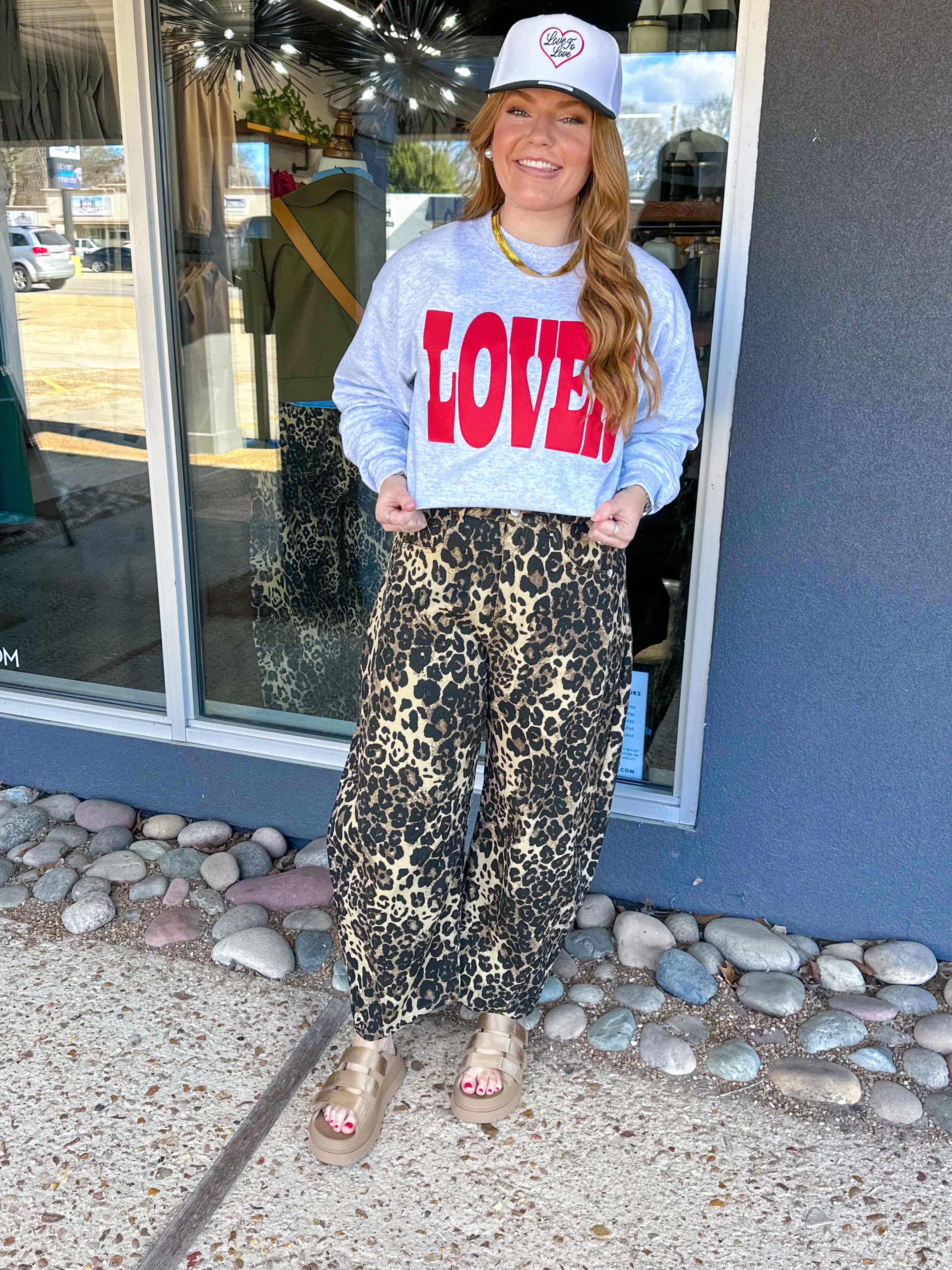 'LOVER' Puff Boxy Cotton 90's Sweatshirt