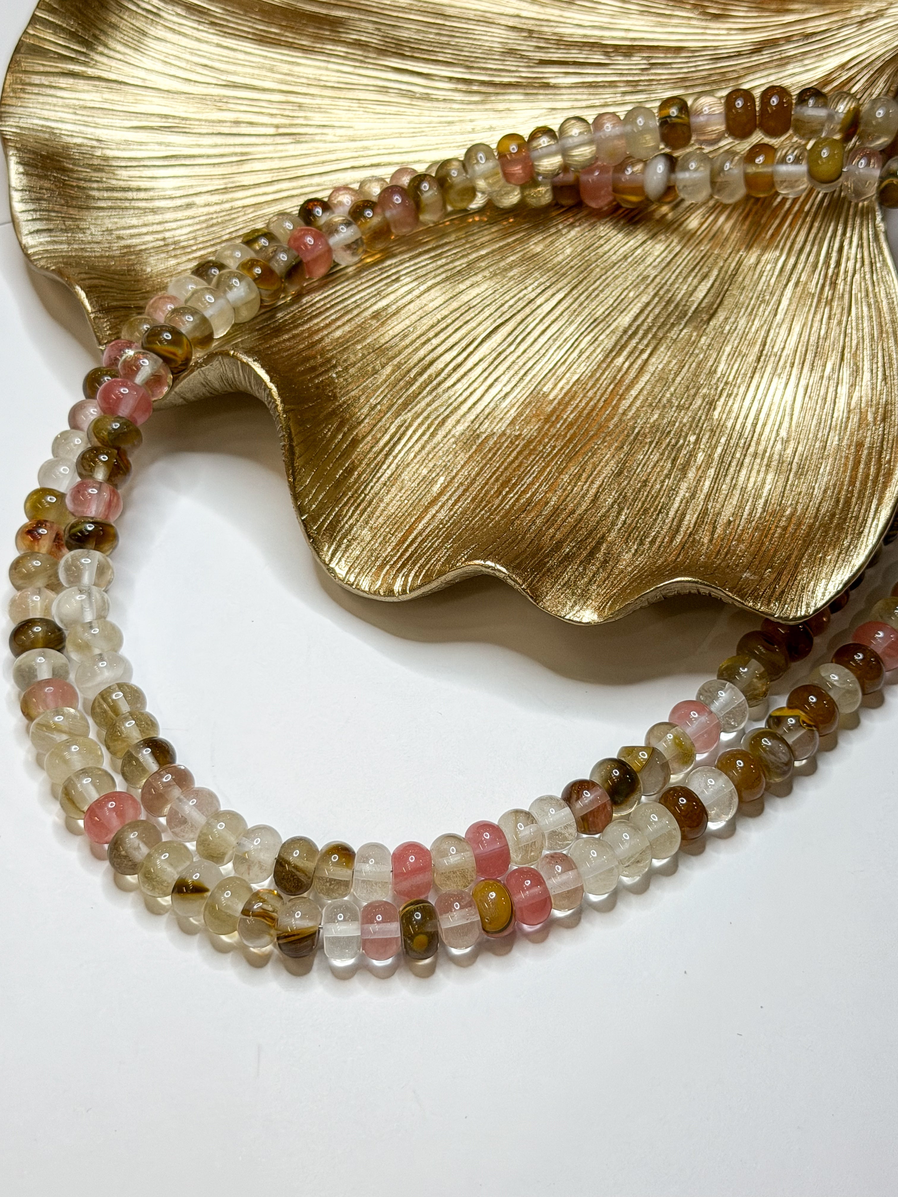 Champagne Multi | Hand Beaded Necklace