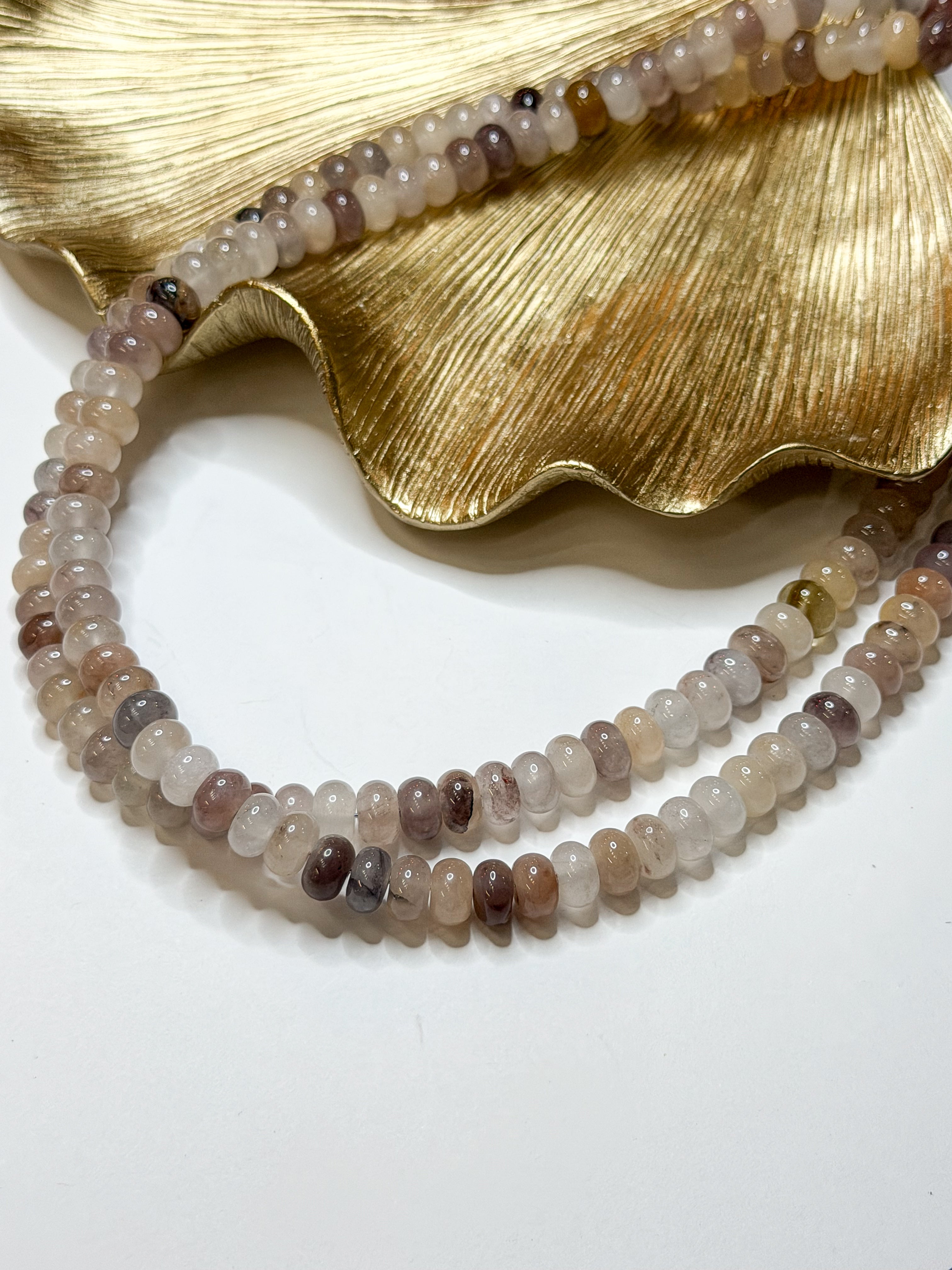 Light Brown Multi | Hand Beaded Necklace