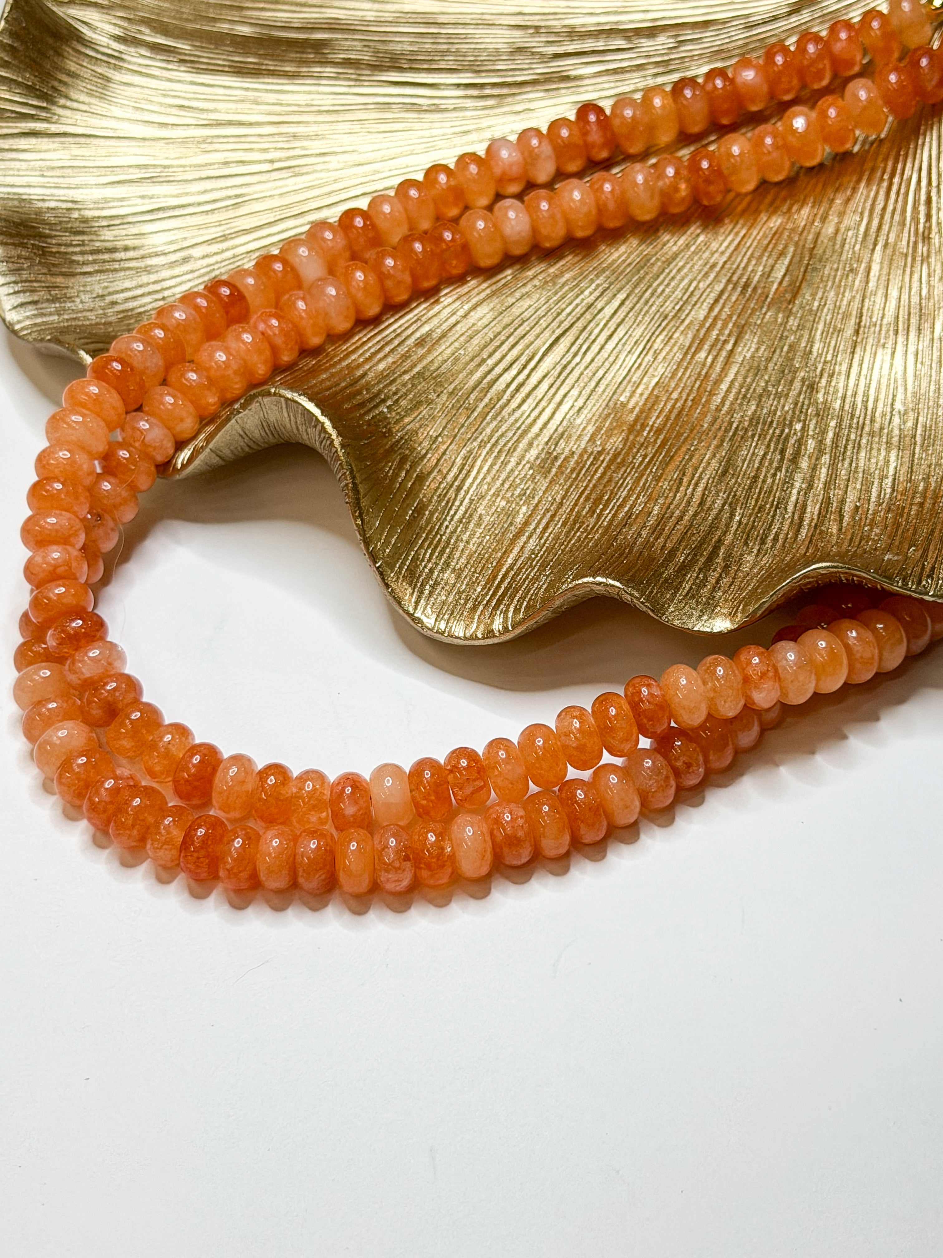 Light Orange | Hand Beaded Necklace