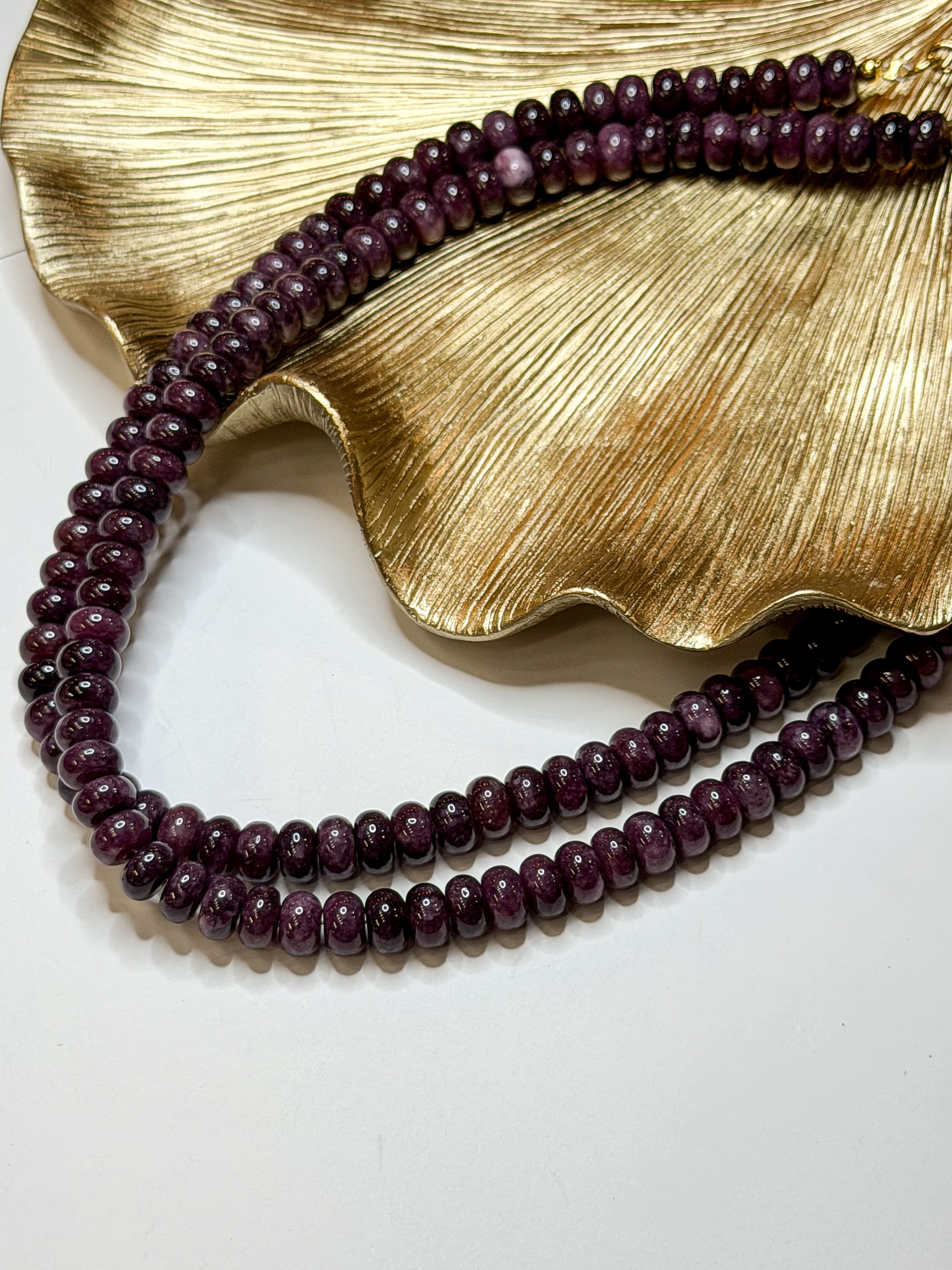 Deep Plum | Hand Beaded Necklace
