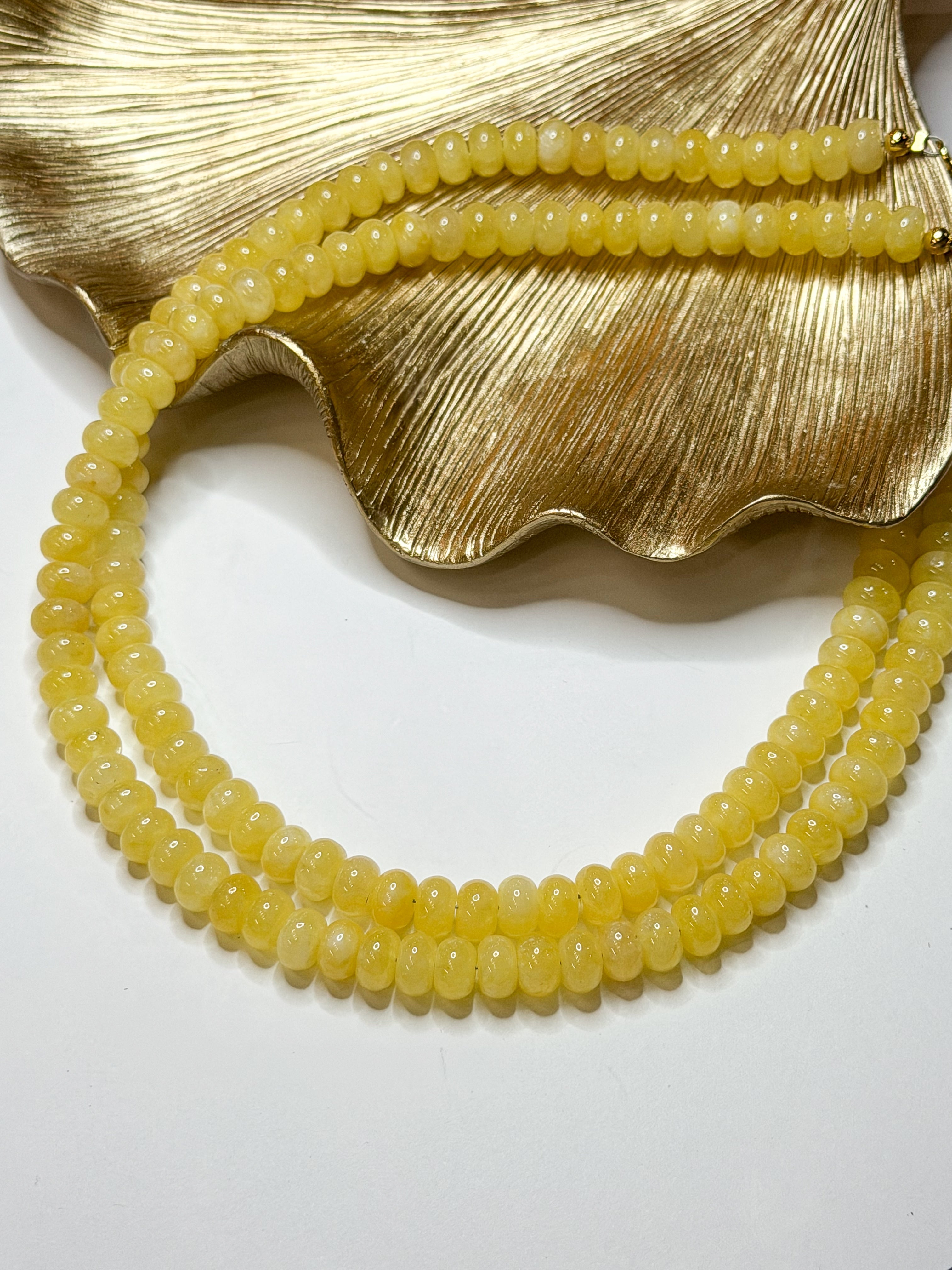 Butter Yellow | Hand Beaded Necklace