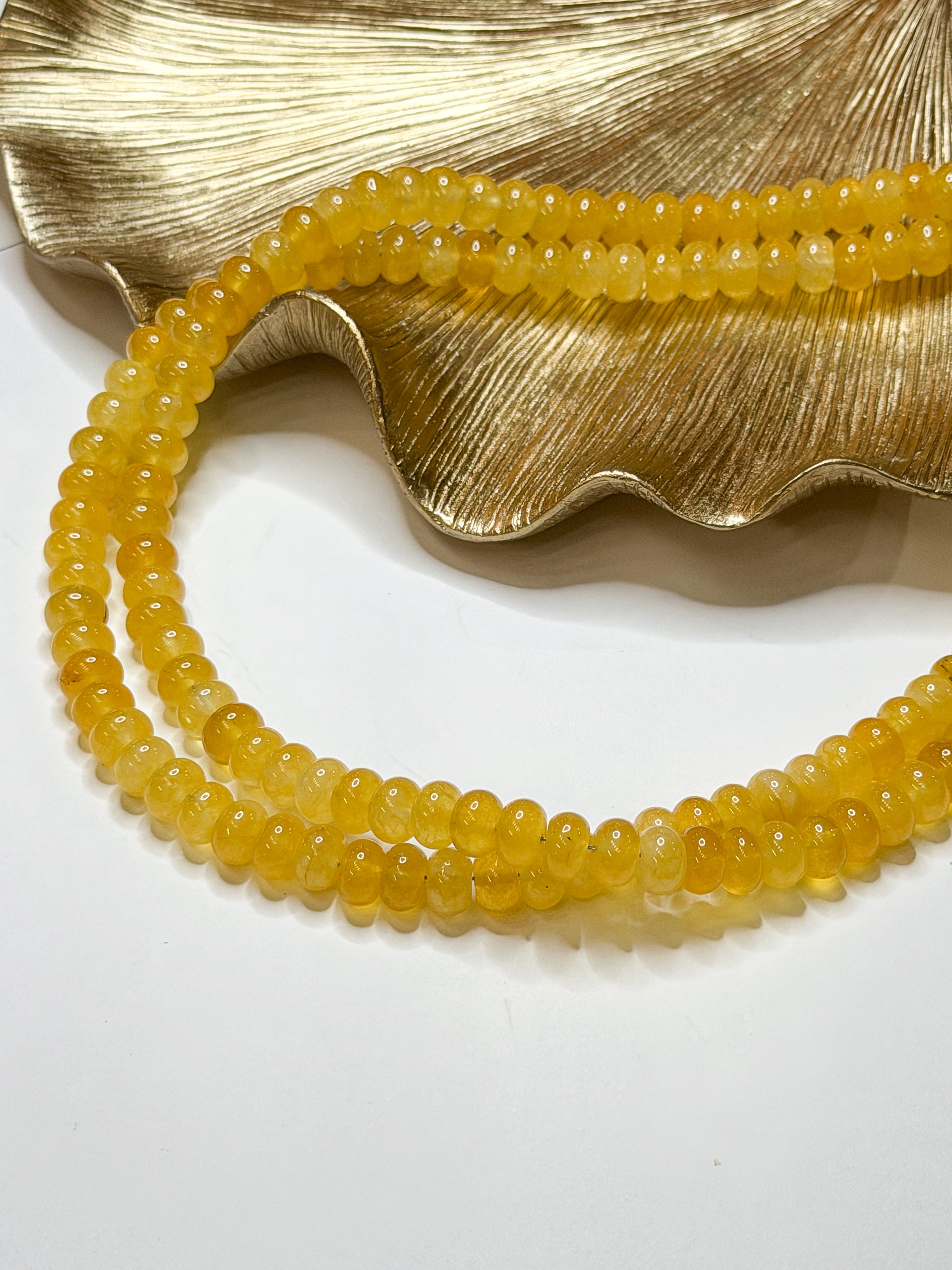 Gold | Hand Beaded Necklace