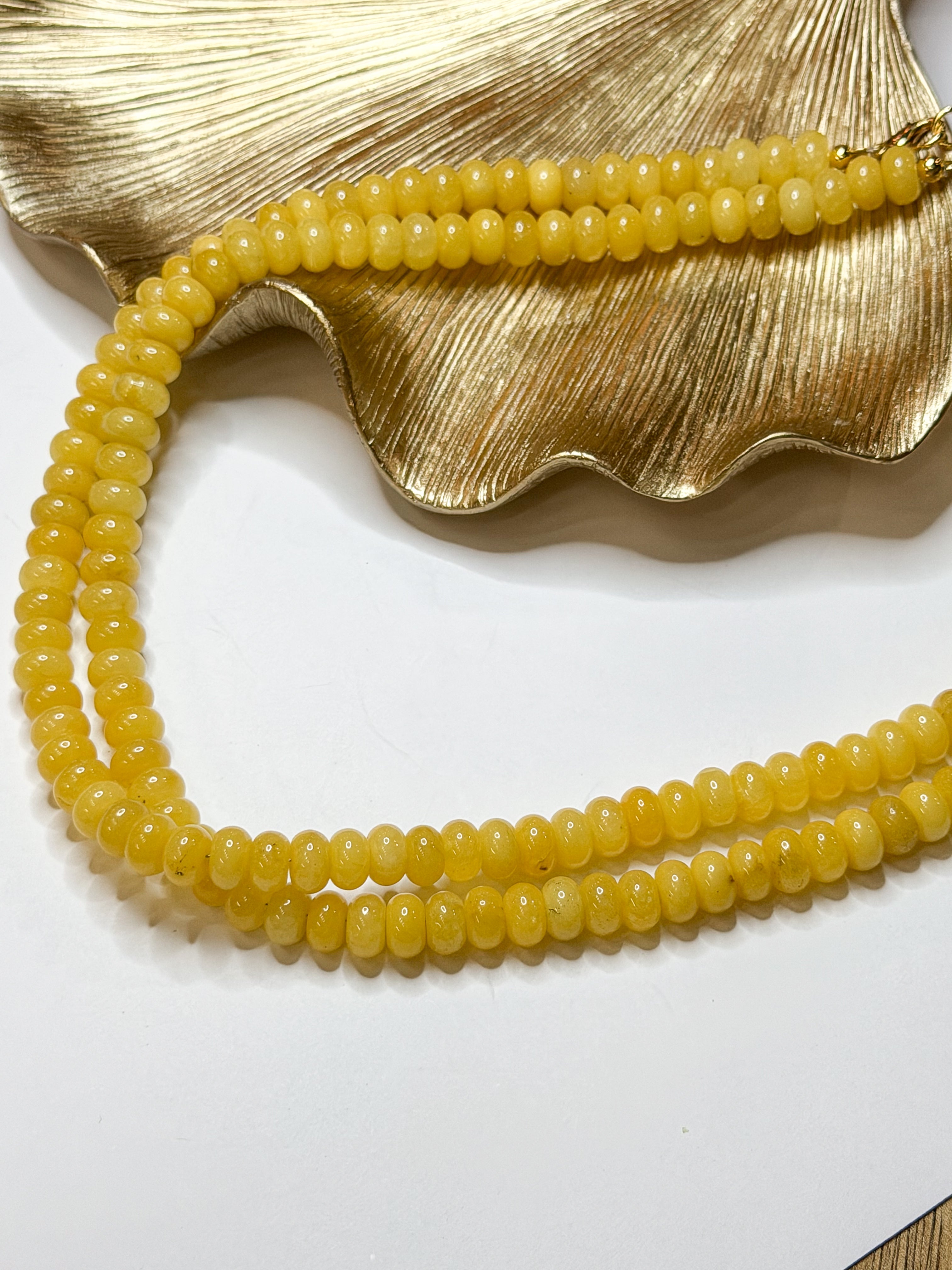 Yellow | Hand Beaded Necklace