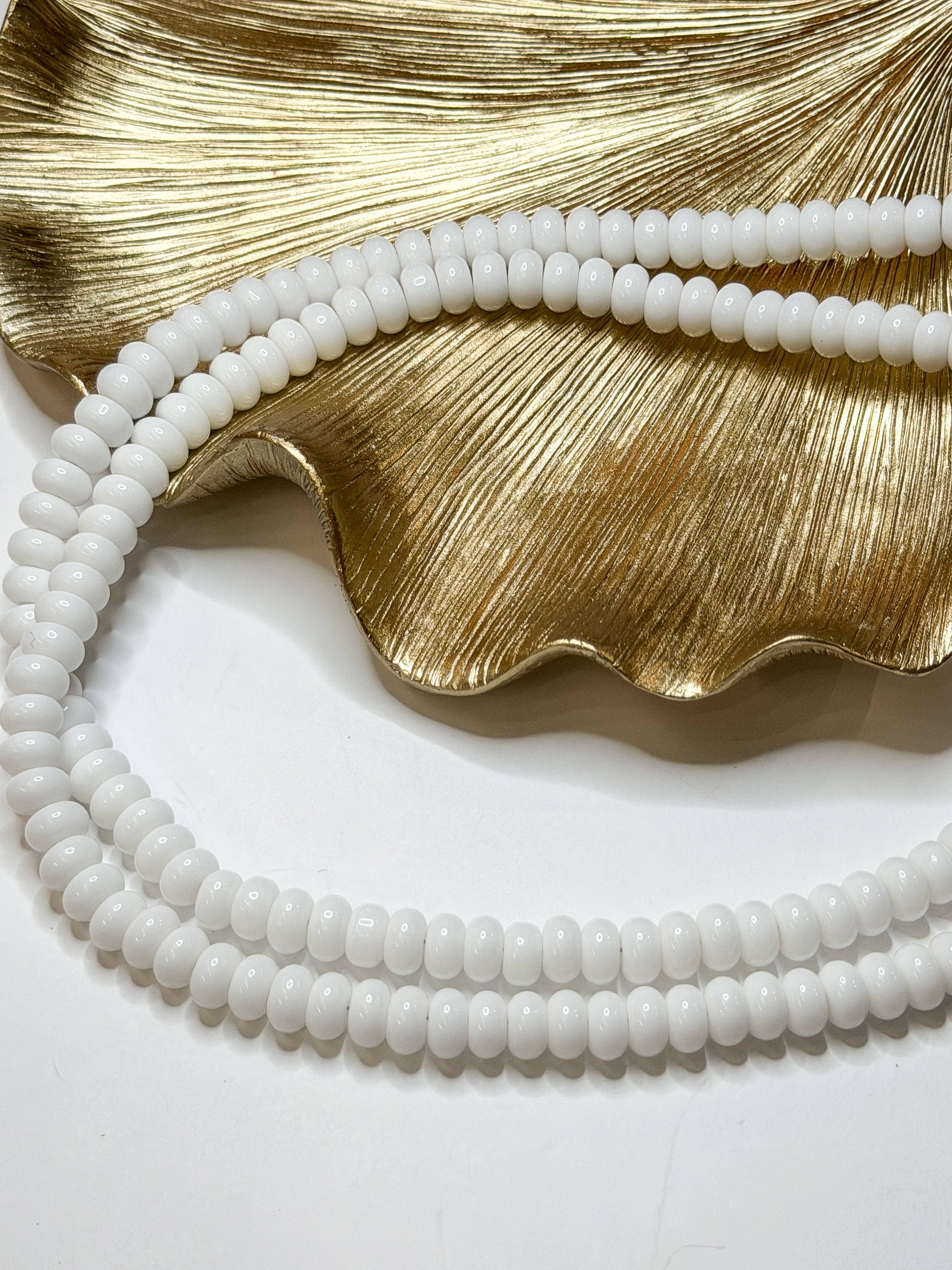 Pure White | Hand Beaded Necklace