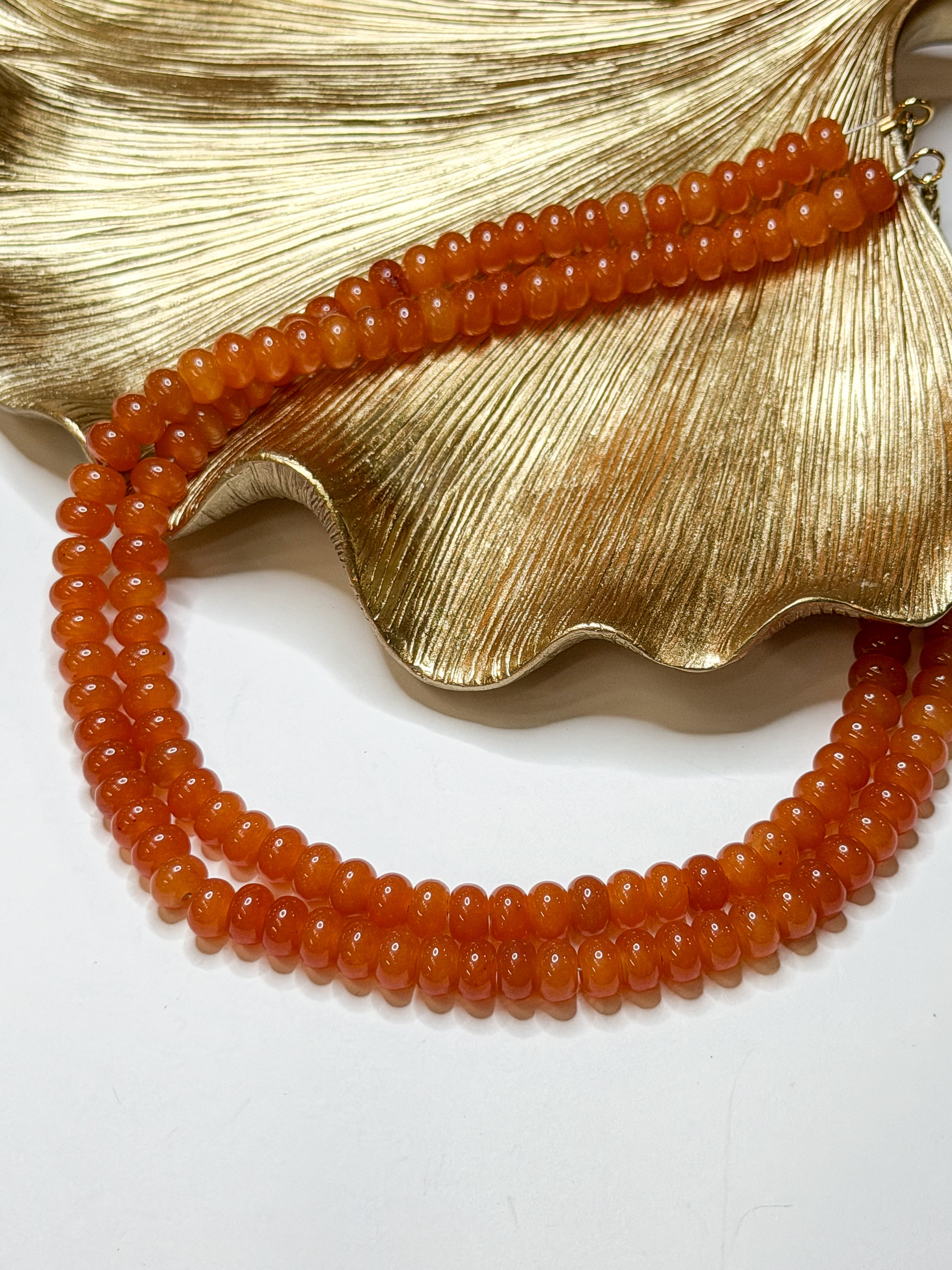 Orange | Hand Beaded Necklace