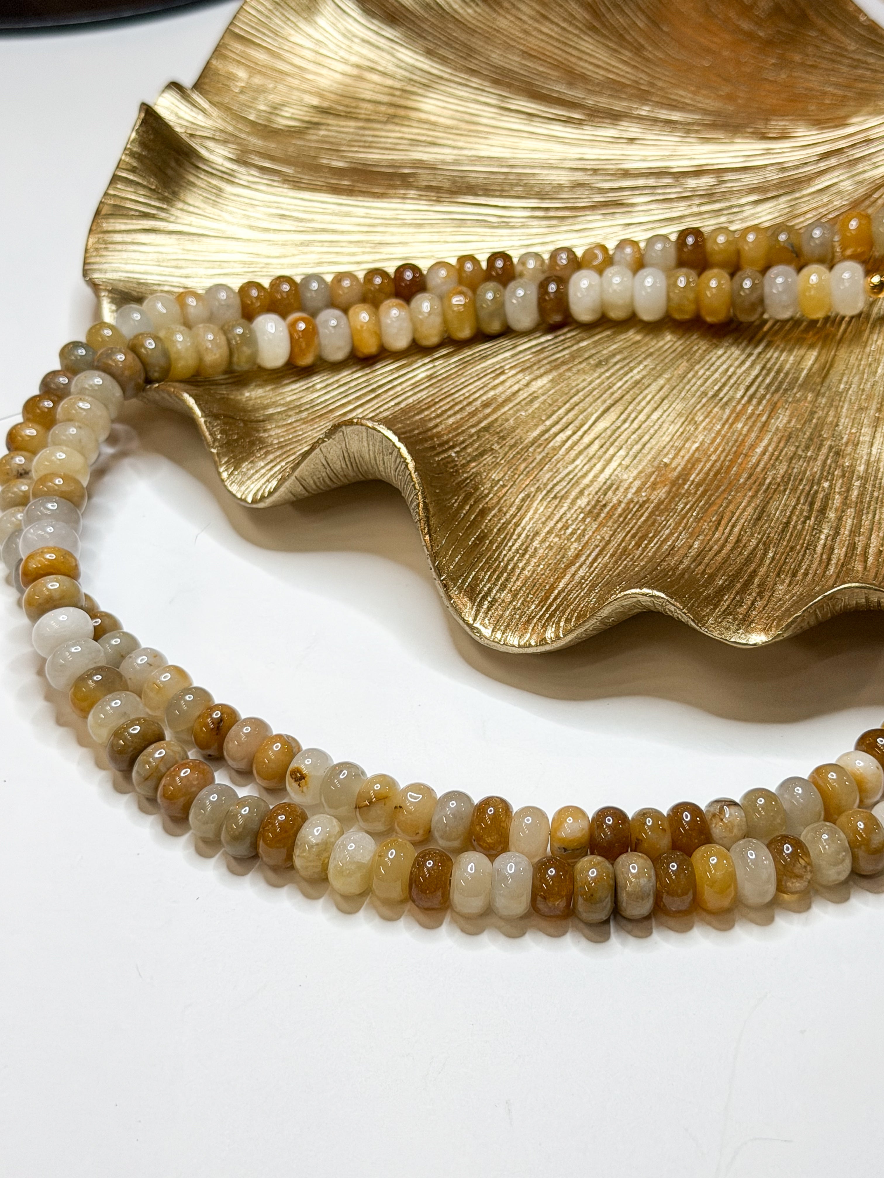 Toasted Honey Multi | Hand Beaded Necklace