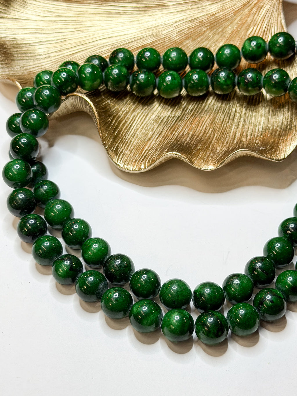 Chunky Green | Hand Beaded Necklace